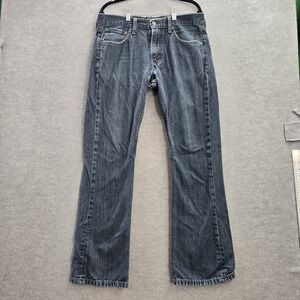Levi's 527 Men Jeans 33X32 Blue Denim Slim Bootcut Logo Button 31" Inseam